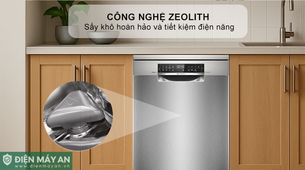 Máy rửa bát độc lập Bosch Serie 6 Sấy Zeolith SMS6ZCI01P